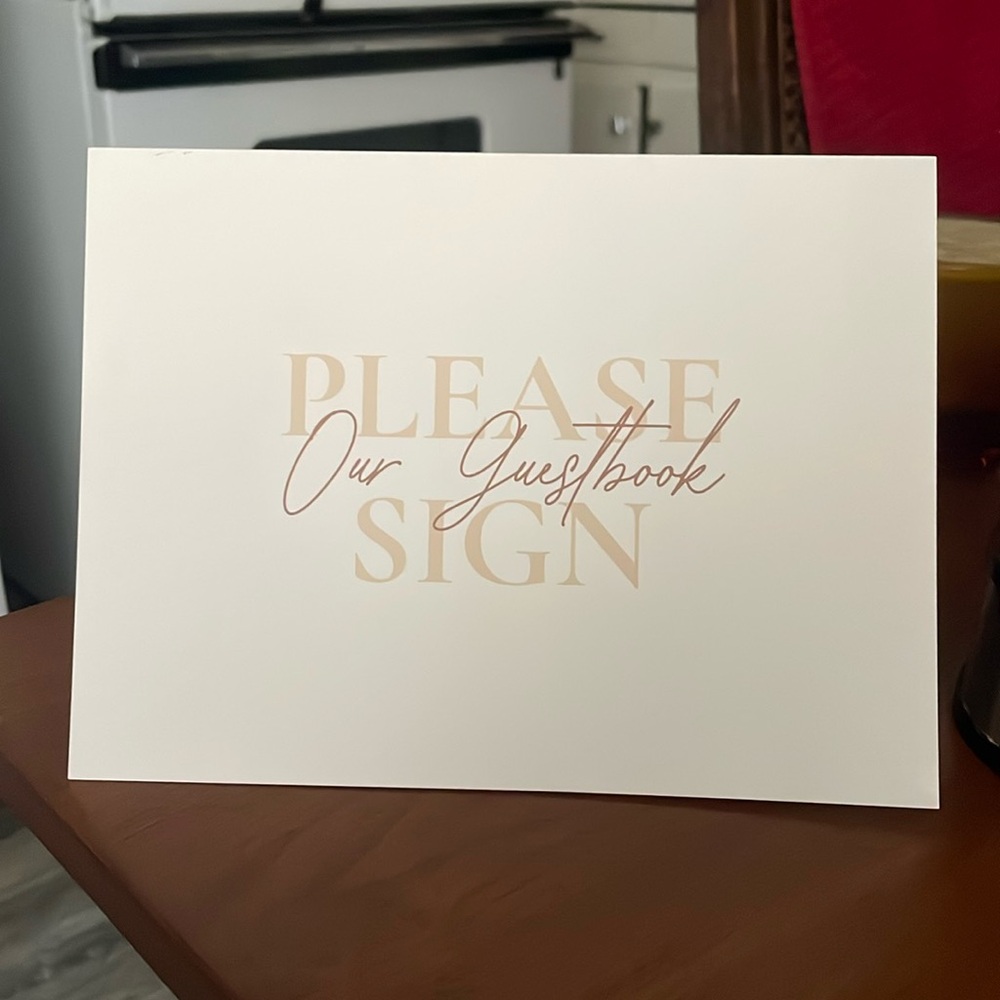 Guestbook sign